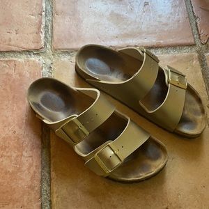 Metallic Gold Leather Birkenstocks